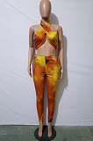 Euramerican Fashion Bind Sleeveless Tie Dye Printing Two-Piece JH254