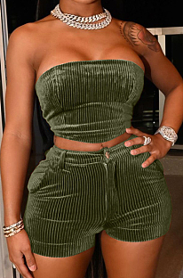 Sexy Fashion Chest Warp Shorts Two-Piece Have Pocket TK6179