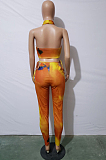 Euramerican Fashion Bind Sleeveless Tie Dye Printing Two-Piece JH254