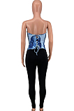 Euramerican Fashion Printing Bind Boob Tube Top Two-Piece CYY006 