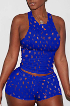 Summer Euramerican Hollow Out Jacquard Sports Casual Sets LSN797