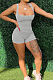 Sexy Pure Color Sleeveless Back Bind Stretch Jumpsuits QL6037