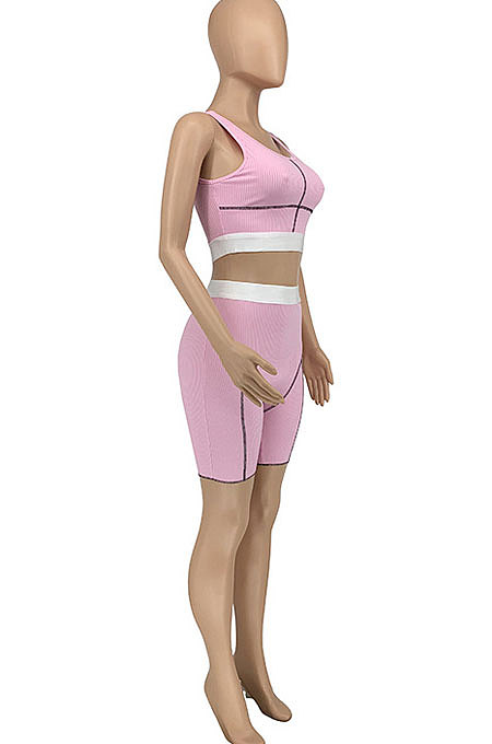 Fashion Casual Screw Thread Women Shorts Sets GLS7023