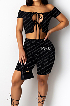 Euramerican Sexy Hollow Out Knotted Strap Casual Two-Piece QL6033