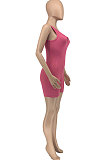 Screw Thread Pure Color V Neck Romper Shorts GLS8114