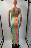 Euramerican Tie Dye Fashion Sexy Sling Dress LJJ6063