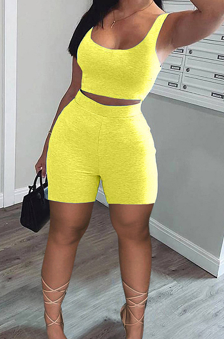 Vest Shorts Casual Sports Sets Fashion Two-Piece LMM8253