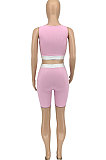 Fashion Casual Screw Thread Women Shorts Sets GLS7023