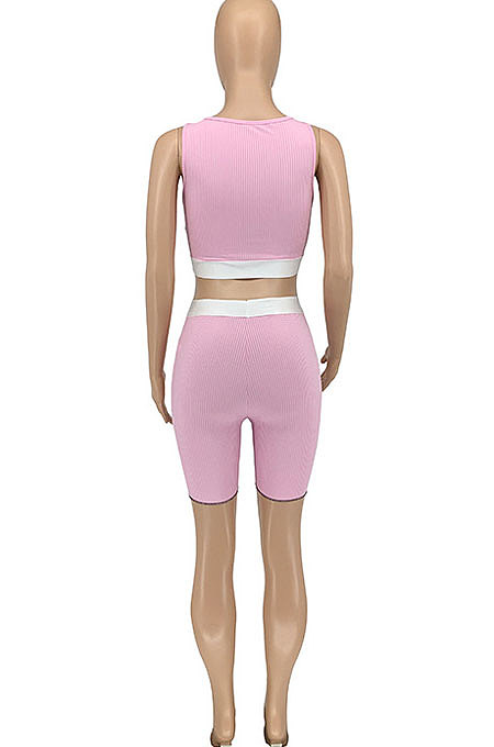 Fashion Casual Screw Thread Women Shorts Sets GLS7023