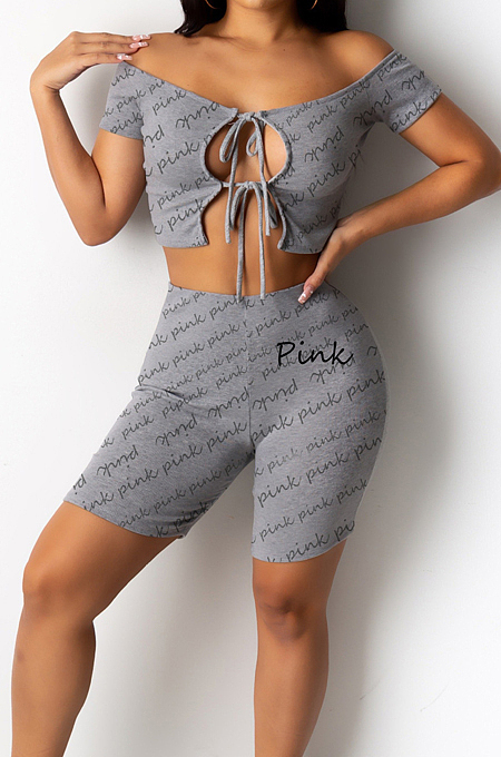 Euramerican Sexy Hollow Out Knotted Strap Casual Two-Piece QL6033