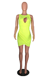 New Fashion Sexy Round Neck Sleeveless Dress BDF6003