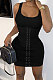 Eyelet Knotted Strap Cultivate One's Morality Sexy Fashion Vintage Mini Dress  Q878