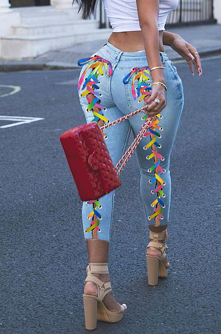 Women Fashion Sexy Denim Pants WE8840