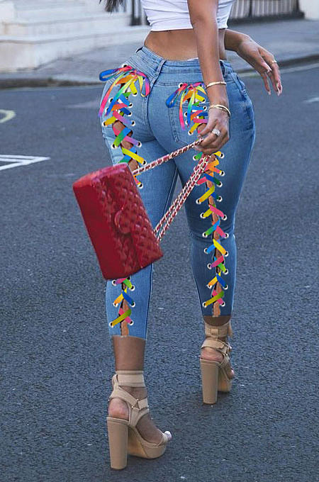 Women Fashion Sexy Denim Pants WE8840