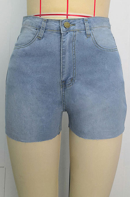 Euramerican Women Trendy Bandage Cowboy Shorts WE8919