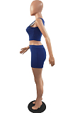 Summer Fashion Pure Color Vest Yoge Pants Two-Piece H1658