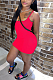 Fashion Women Sexy Pure color Halter Dress  NL6068