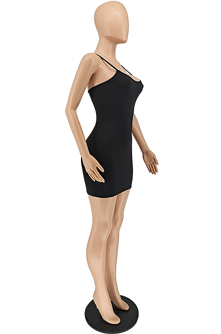 Fashion Women Sexy Pure color Halter Dress  NL6068