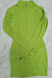 Fashion Casual Tight Zipper Package Buttocks Dress CL6069