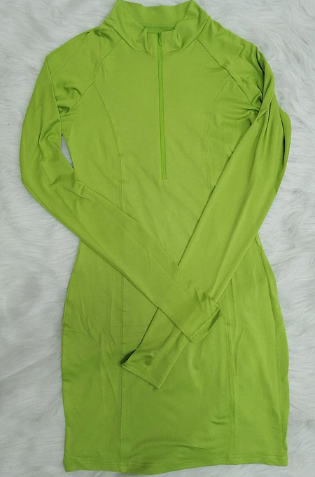 Fashion Casual Tight Zipper Package Buttocks Dress CL6069