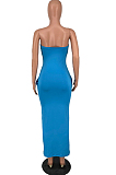 Euramerican Sexy Backless Strapless Pocket Long Dress HY5227  