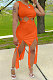 Pure Color Women Tassel Sleeveless Long Dress ALF9001