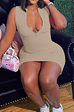 Casual Sexy Zipper Tight Mini Dress CL6098