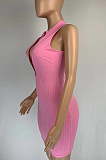 Casual Sexy Zipper Tight Mini Dress CL6098