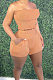 Euramerican Women Elastic Boob Tube Top Shorts Casual Sets LY035
