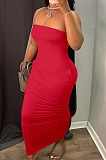 Euramerican Sexy Backless Strapless Pocket Long Dress HY5227  