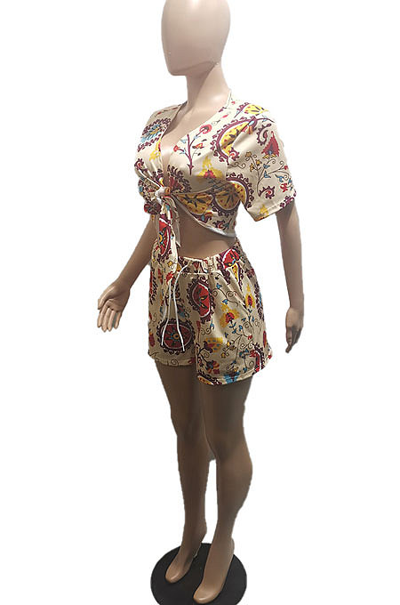 Casual Printing Pocket Shorts Sets BLE2310