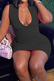 Casual Sexy Zipper Tight Mini Dress CL6098