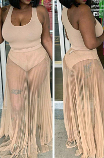 Euramerican Sexy Net Yarn Vest Bikini Skirts Sets HY5051
