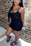 Fashion Women Sexy Pure color Halter Dress  NL6068