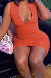 Casual Sexy Zipper Tight Mini Dress CL6098