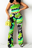 Colored Drawing Printing Chest Wrap Long Pants Sets QQM4307