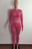 Night Club Sexy Mesh High Elastic Casual Sports Sets LA3278