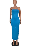 Euramerican Sexy Backless Strapless Pocket Long Dress HY5227  