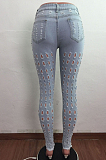 Euramerican Wash Water Hole Stretch Denim Long Pants LA3270