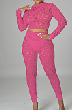 Night Club Sexy Mesh High Elastic Casual Sports Sets LA3278