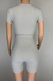 Euramerican Casual Pit Bar Elastic Deep V Jumpsuits CL6062