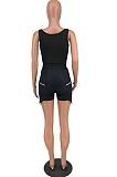 Euramerican Sexy Vest Print Shorts Rope Sets HY5224