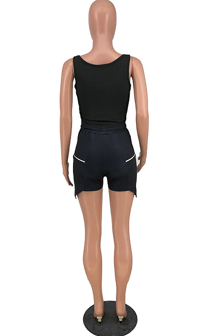 Euramerican Sexy Vest Print Shorts Rope Sets HY5224