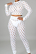 Night Club Sexy Mesh High Elastic Casual Sports Sets LA3278