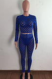 Night Club Sexy Mesh High Elastic Casual Sports Sets LA3278