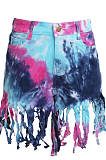 Fashion Sexy Tassel Colorful Tie Dye Cowboy SMR2358