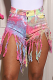 Fashion Sexy Tassel Colorful Tie Dye Cowboy SMR2358