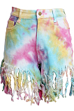 Fashion Sexy Tassel Colorful Tie Dye Cowboy SMR2358