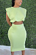 Women Pure Color Round Collar Lovely Sexy Shirts Sets TC086