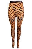 Sexy Women Personality Cultivate One's Morality Cartoon Printing Casual Long Pants LS6437